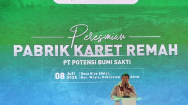 Peresmian pabrik karet remah di Aceh