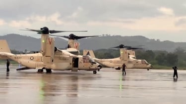 Dua pesawat militer AS CMV-22 Osprey mendarat darurat di Bandara Komodo NTT