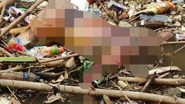 Foto del cadáver sin cabeza en el río Silind