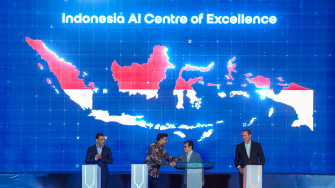 "Kolaborasi Tiga Raksasa Teknologi Jadikan Indonesia Juara AI, Bersiaplah Hadapi Dampaknya"  

Note: The translation maintains the original meaning while adapting to natural Indonesian phrasing. Visual formatting is kept clean with proper spacing.