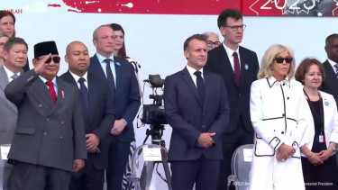 El presidente indonesio, Praboanto, participó en la celebración del día de Bostilian