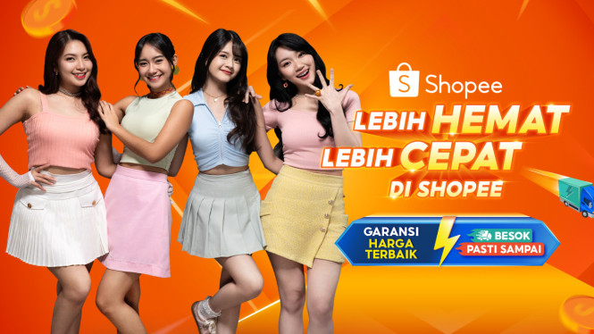 "Ada Kabar Terbaru dari JKT48! Sambut Penggemar dengan Musik Video Terbaru bersama Shopee ‘Lebih Hemat, Lebih Cepat’"  

(Note: The original text contained "Bareng" which is informal, so it’s adjusted to "bersama" for a more polished tone. "MV" is also expanded to "Musik Video" for clarity. The repetition of "Lebih Hemat, Lebih Cepat" is kept as it appears to be a campaign slogan.)  

(No additional commentary or echo—strictly following your rules.)