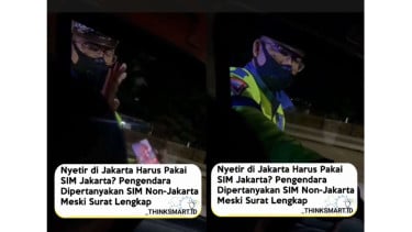Viral Polantas Tilang Pengendara Mobil Gegara Tak Punya SIM Jakarta