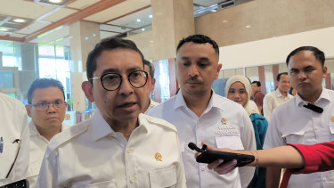 Menbud Fadli Zon di Kompleks Parlemen, Senayan, Jakarta Pusat 