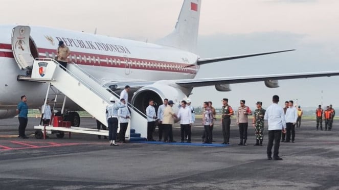 El presidente Prabowo Adi Somarmo Lanud ha llegado solo al centro de Java