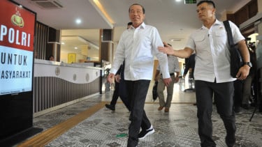 Presiden ketujuh RI, Jokowi tiba di Mapolresta Solo untuk pemeriksaan
