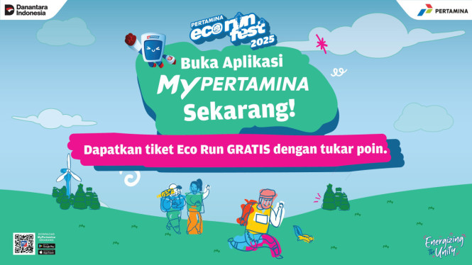 Pertamina Undang Tukar Poin untuk Tiket Gratis Eco Run dan Energizing Music Festival 2025 di Aplikasi MyPertamina  

(Note: Visual formatting suggestion—bold title with clean spacing for readability.)