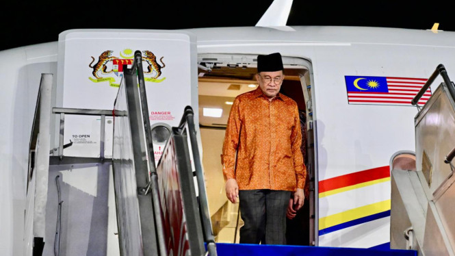 PM Malaysia Anwar Ibrahim Tiba di Indonesia, Gelar Konsultasi Tahunan ke-13 dengan Prabowo