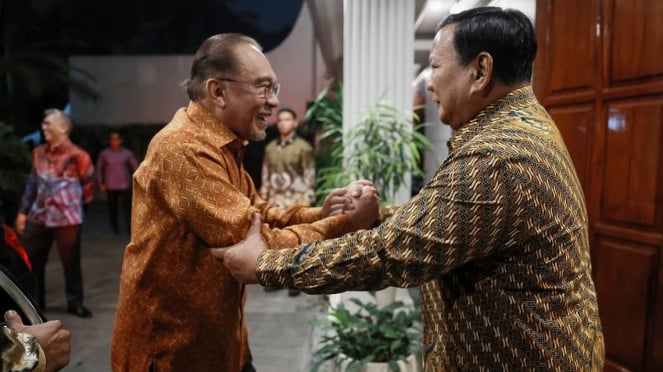 El presidente Prabowo y el primer ministro Malasia, Anvar Abraham