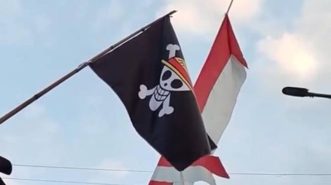 Una bandera de una sola pieza