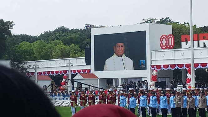 Prabowo Perdana Pimpin Upacara 17 Agustus di Istana Merdeka