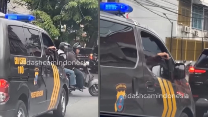 Viral! Polisi Asyik Merokok saat Nyetir Mobil Patroli, Bikin Warganet Emosi