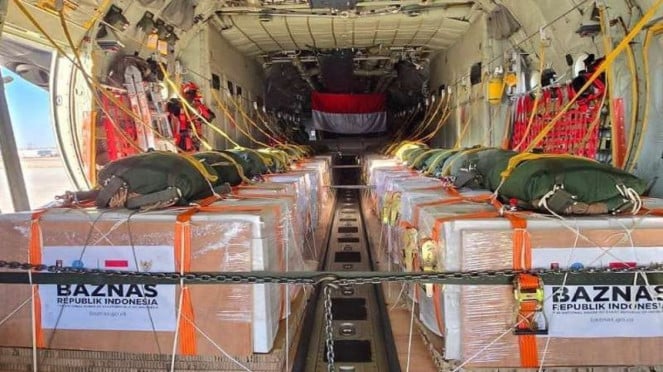 Due Air Force Air Force C-130J Super Hercules hanno fornito di nuovo aiuto a Gaza