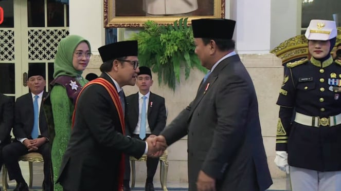 Prabowo beri tanda jasa kehormatan untuk Menko PM, Abdul Muhaimin Iskandar