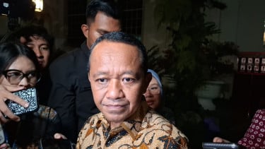 Menteri ESDM sekaligus Ketua Umum Partai Golkar, Bahlil Lahadalia di Kompleks Istana Kepresidenan 