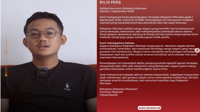 Direktur Lokataru Foundation Delpedro Marhaen Ditangkap Polisi