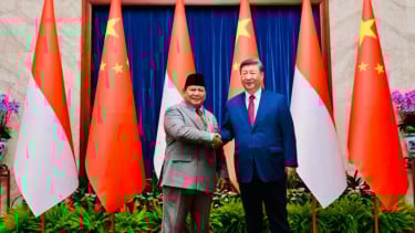 El presidente de Indonesia, Prabo Subanto y el presidente de la República Popular de China, Xi Jinping