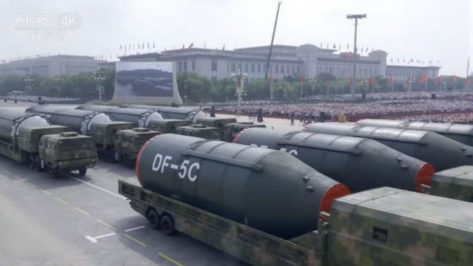 China Pamer Rudal Nuklir Antarbenua di Parade Militer, Nyampe ke AS dan Eropa