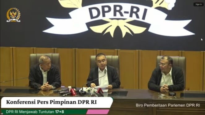 La conferencia de prensa del parlamento indonesio lidera