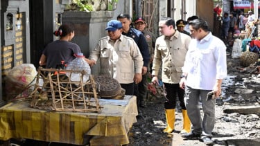 Presiden Prabowo Subianto meninjau bencana banjir di Bali