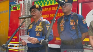 Gubernur DKI Jakarta Pramono Anung di Kantor Dinas Gulkarmat DKI Jakarta