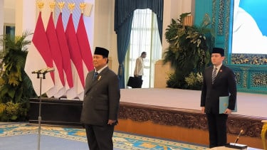 Presiden RI Prabowo Subianto di Istana Negara, Jakarta Pusat 