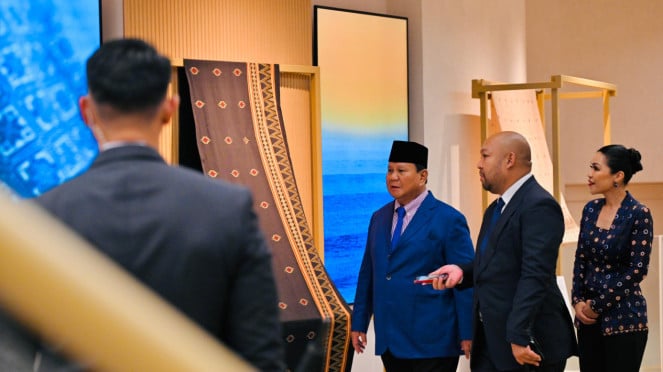 El presidente indonesio, Prabowo Subianto, visitó el pabellón indonesio en la Expo de Osaka 2025