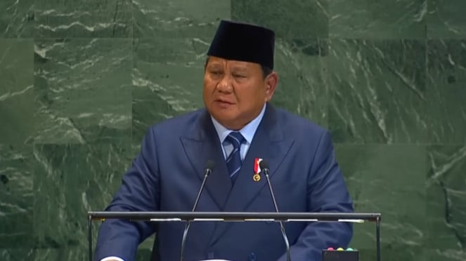 Presiden Prabowo Subianto berpidato di Majelis Umum PBB, Selasa (23/9)