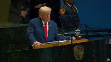 美國總統唐納德·特朗普（Donald Trump）向聯合國第80聯合大會發表演講（9/23）