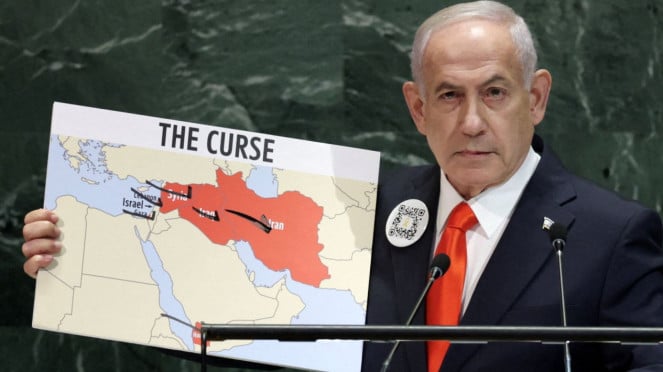 Discorso del Primo Ministro israeliano Benjamin Netanyahu durante la sessione dell'Assemblea generale delle Nazioni Unite