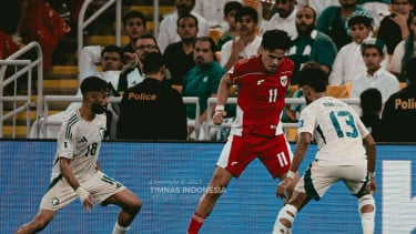 Lucha dual entre la selección nacional de Indonesia y Arabia Saudita