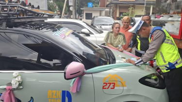 Polisi tilang pemilik Wuling Binguo EV 