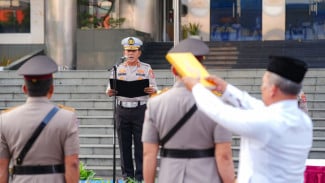 Kakorlantas Pimpin Pelantikan Pejabat Utama Korlantas Polri, Tekankan Kekompakan dan Ketangguhan