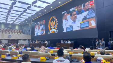 DPR bersama sejumlah serikat buruh gelar audiensi RUU Ketenagakerjaan di Gedung DPR, Jakarta Pusat