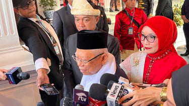 Wakil Presiden ke-13 RI Ma'ruf Amin di Kompleks Istana Kepresidenan