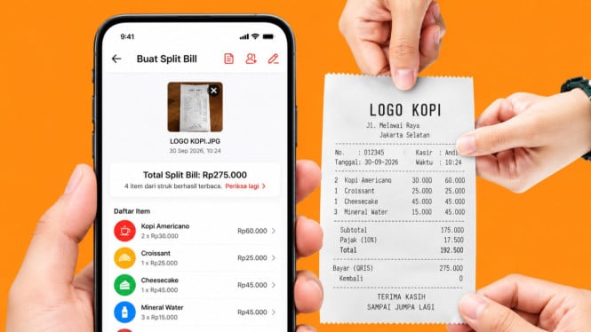 Teknologi Digital Bikin Bayar Patungan Lebih Mudah, Cukup Foto Struk